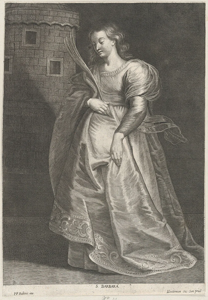 Saint Barbara — Lucas Vorsterman I|Peter Paul Rubens