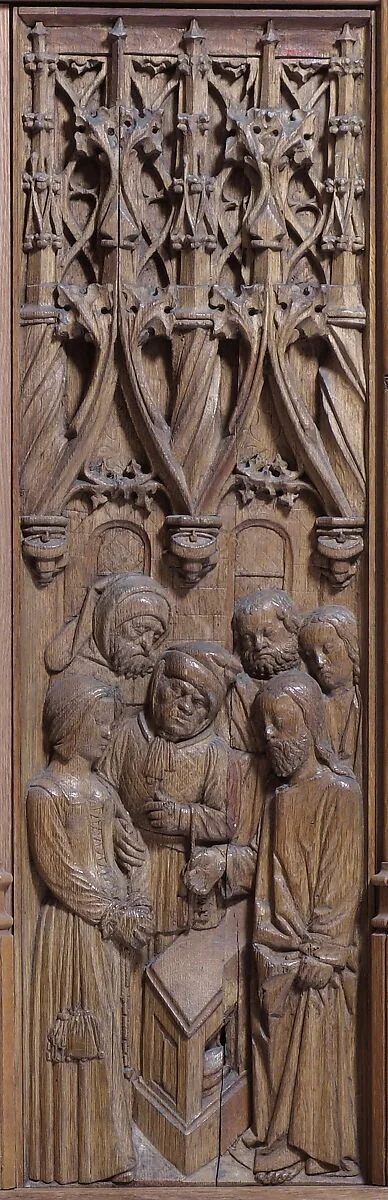 Panel with Christ and the Woman Taken in Adultery — Unknown