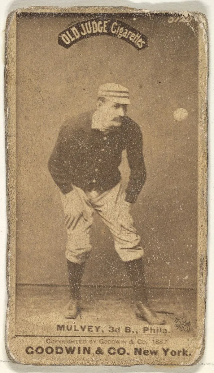 Joseph H. "Joe" Mulvey, 3rd Base, Philadelphia, from the Old Judge series (N172) for Old Judge Cigarettes — Goodwin & Company