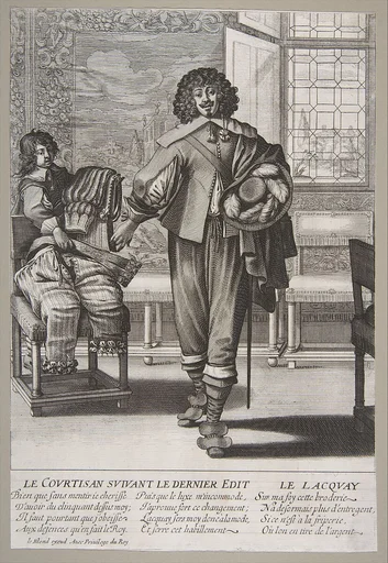 Courtier Following Edict Against Superfluity in Dress