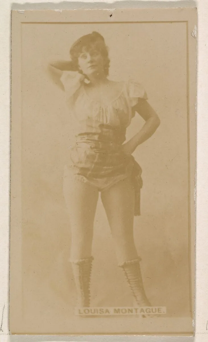 Louise Montague, from the Actresses series (N245) issued by Kinney Brothers to promote Sweet Caporal Cigarettes — Kinney Brothers Tobacco Company
