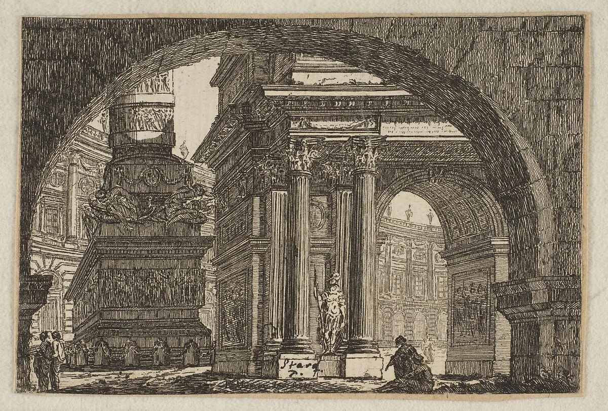 Figures in an Imaginary Architectural Interior — Pierre Moreau