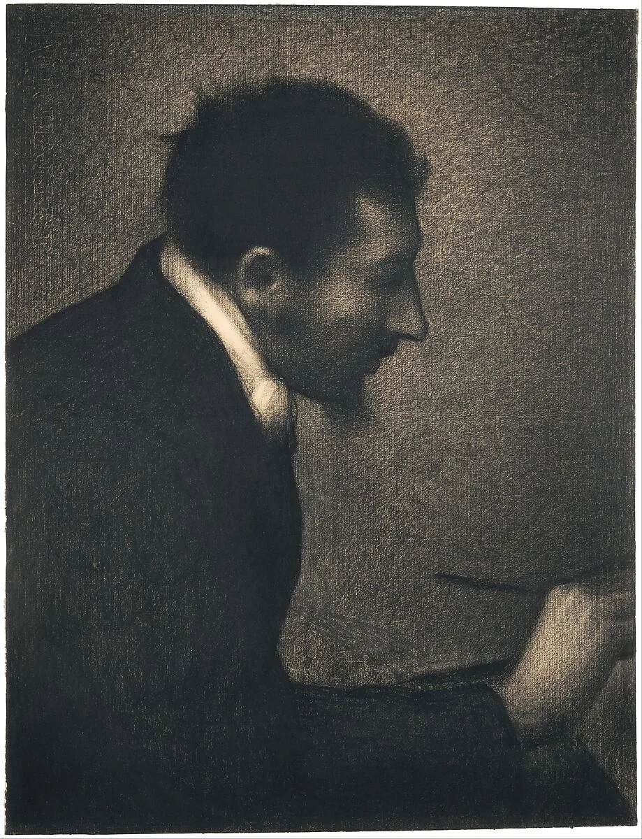 Aman-Jean (Portrait of Edmond François Aman-Jean) — Georges Seurat|Edmond-François Aman-Jean
