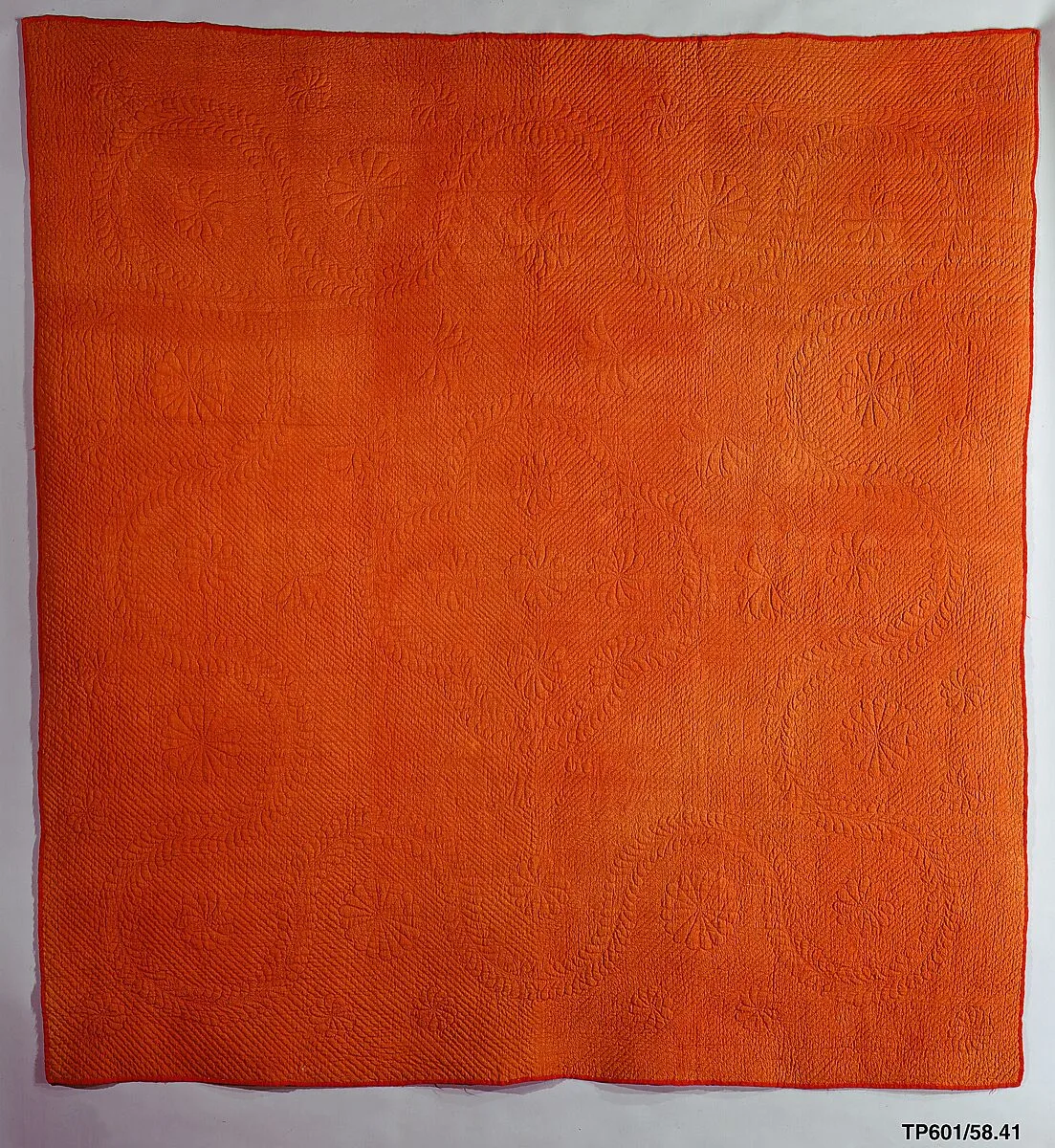 Quilt, Wholecloth calamanco — Unknown
