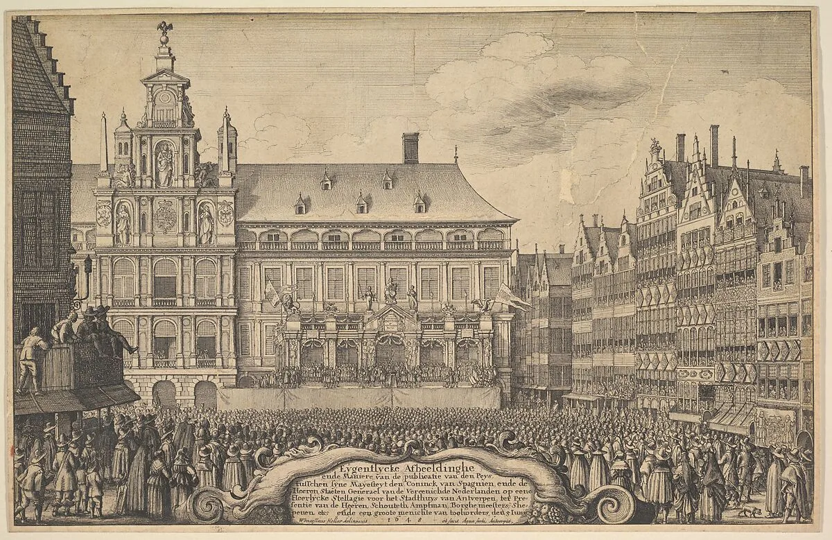 Proclamation of the Treaty of Munster — Wenceslaus Hollar