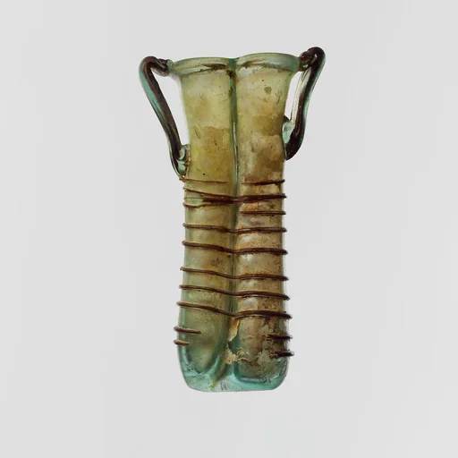 Glass double cosmetic flask (kohl tube)