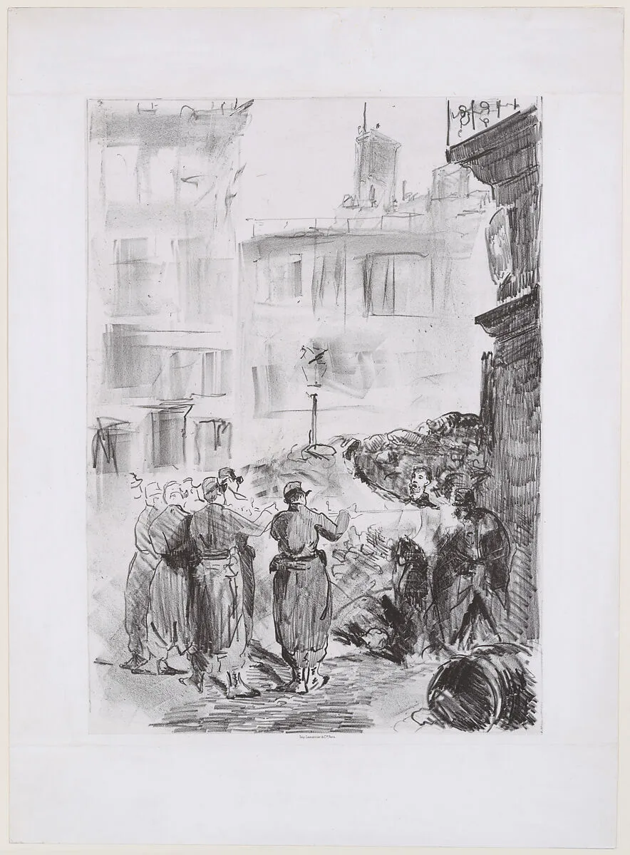 The Barricade — Edouard Manet|Lemercier & Cie.