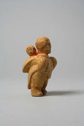 Whalebone Mother and Child Figure