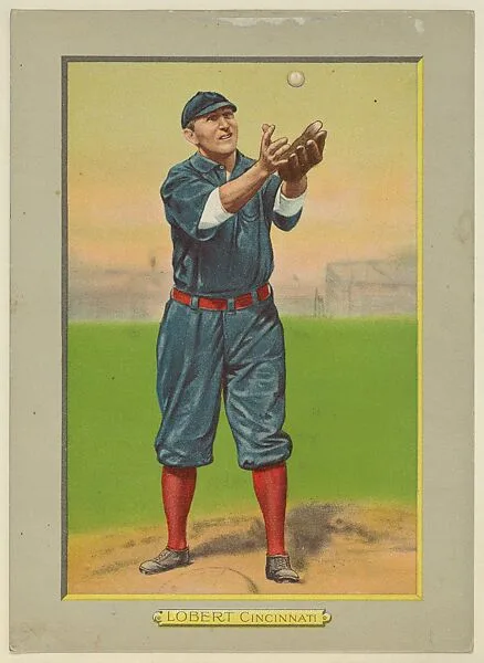 Hans Lobert, Third Baseman, Cincinnati Reds (National League), from Turkey Red Cabinets (T3) — American Tobacco Company