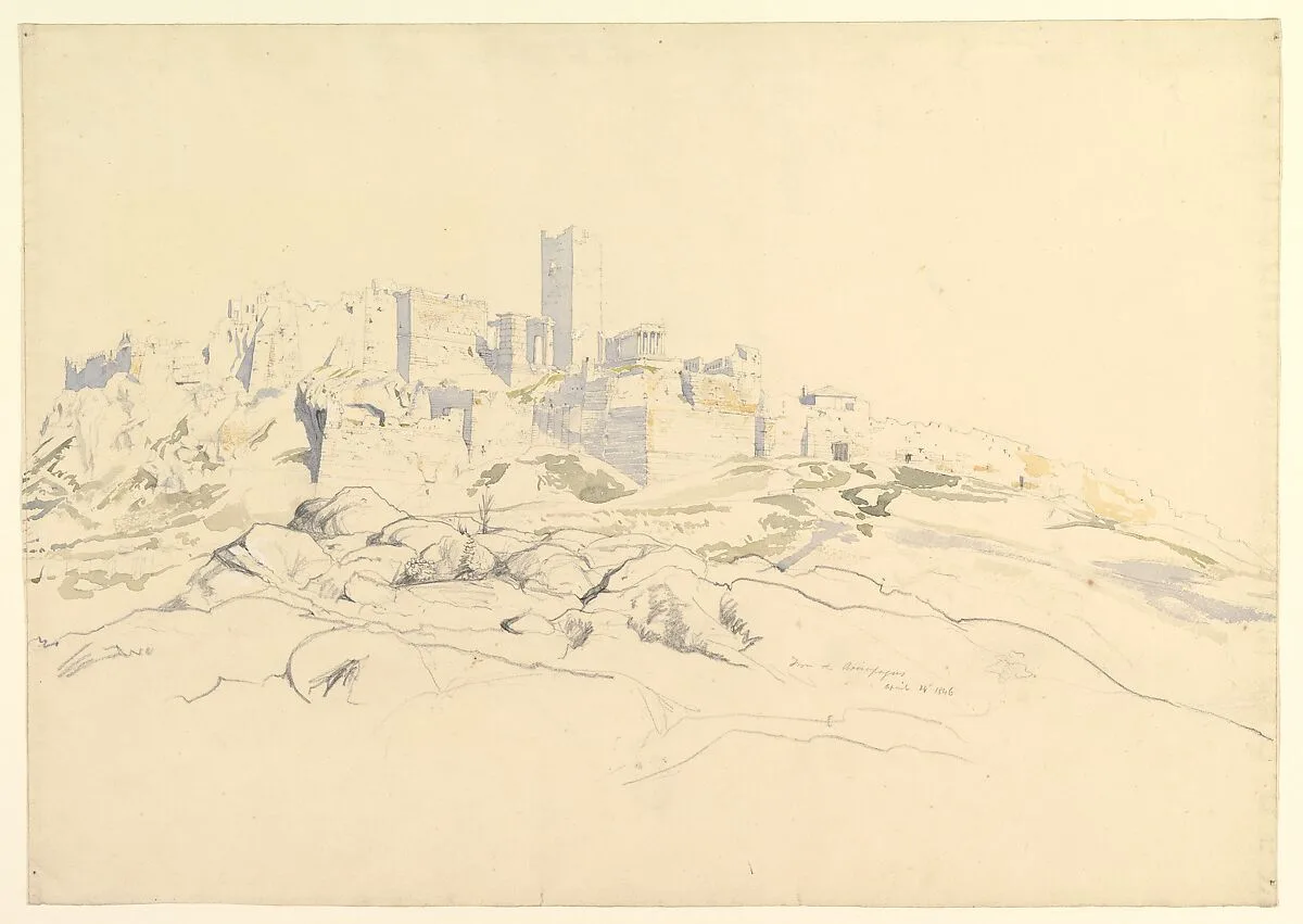 The Acropolis from the Areopagus, Athens — Thomas Hartley Cromek