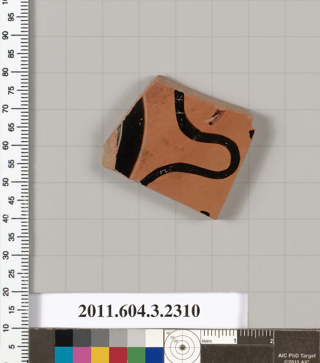 Terracotta fragment of a kylix: eye-cup (drinking cup) — Unknown
