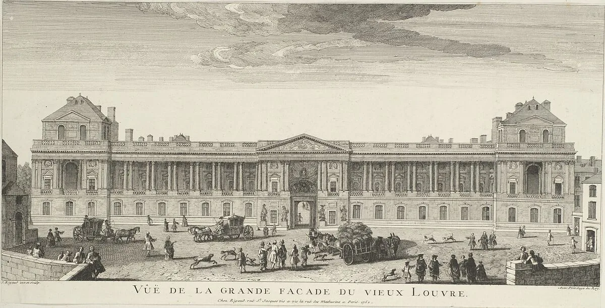 Vue de la Grande Façade du Vieux Louvre — Jacques Rigaud