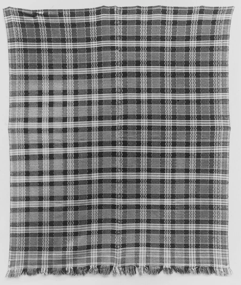 Plaid coverlet — Unknown