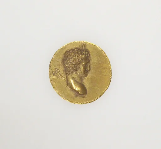 Roundel, medallion with head of Hermes