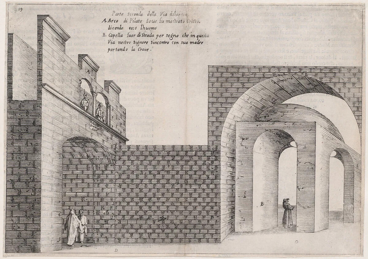 15th Plate, from Trattato delle Piante & Immagini de Sacri Edifizi di Terra Santa (Treatise of the Plans & Images of the Sacred Buildings of the Holy Land) — Jacques Callot|Bernardino Amico|Pietro Cecconcelli