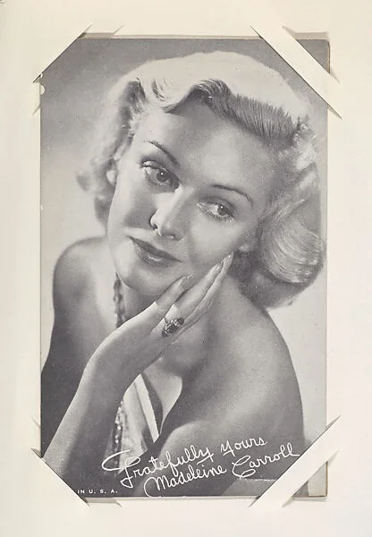 Madeleine Carroll from Movie Stars Exhibit Cards series (W401) — Unknown