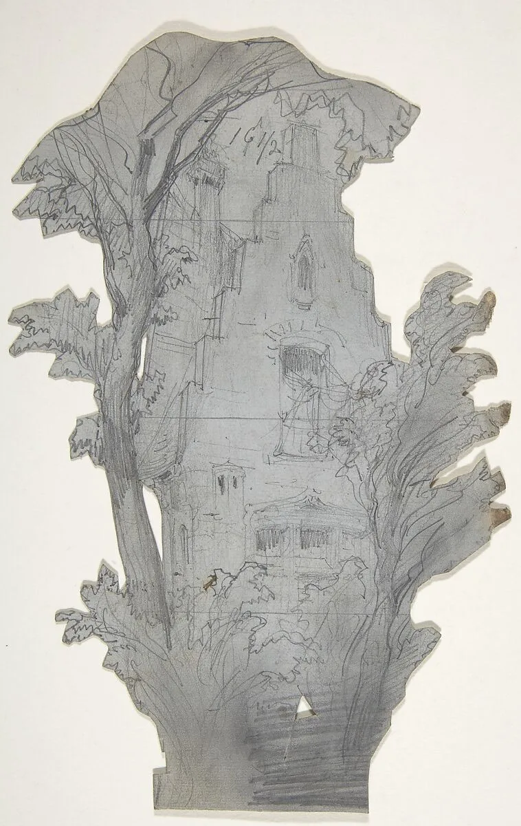 Design for a Stage Set at the Opéra, Paris — Eugène Cicéri