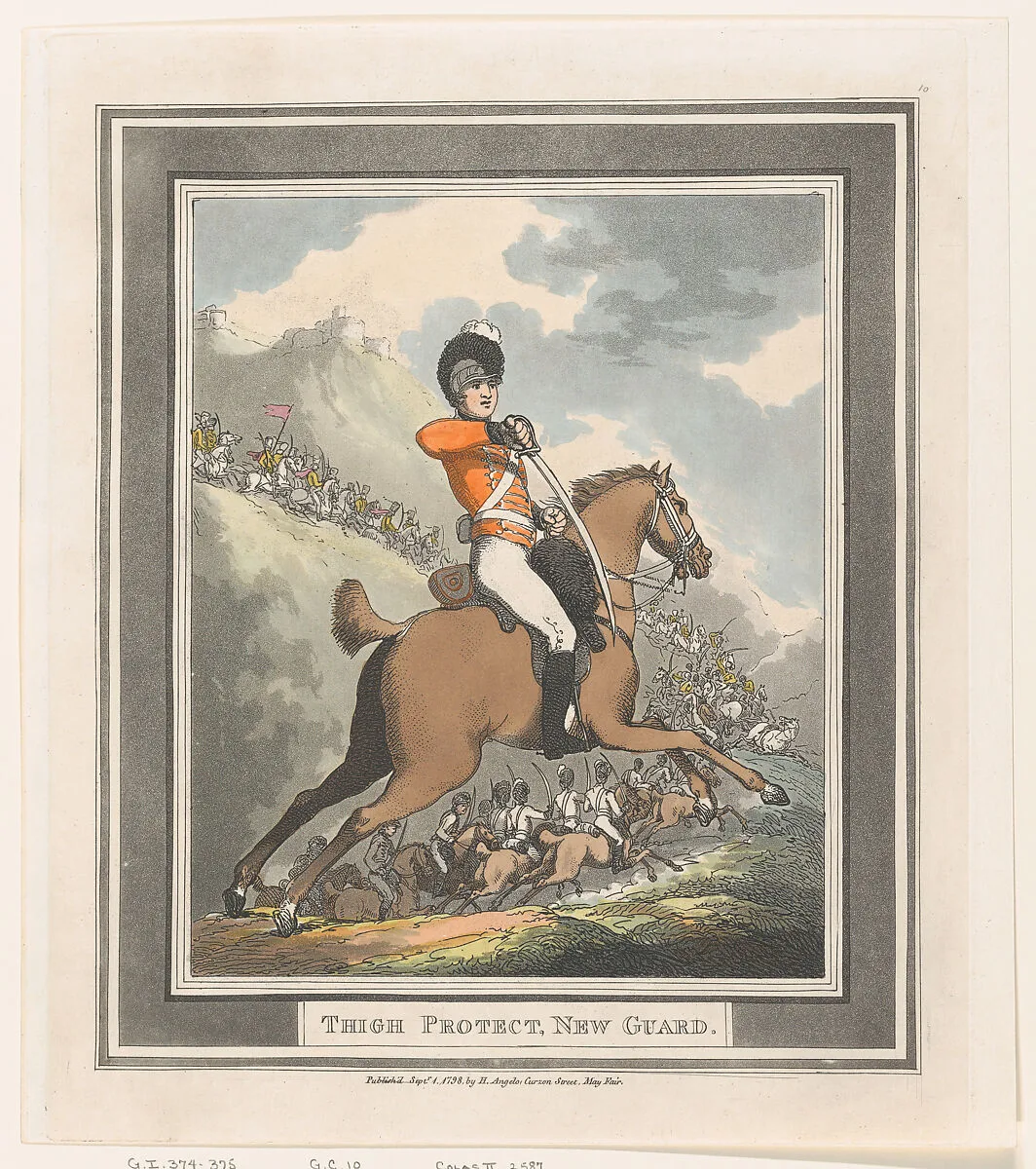 Thigh Protect, New Guard — Henry Angelo|Thomas Rowlandson