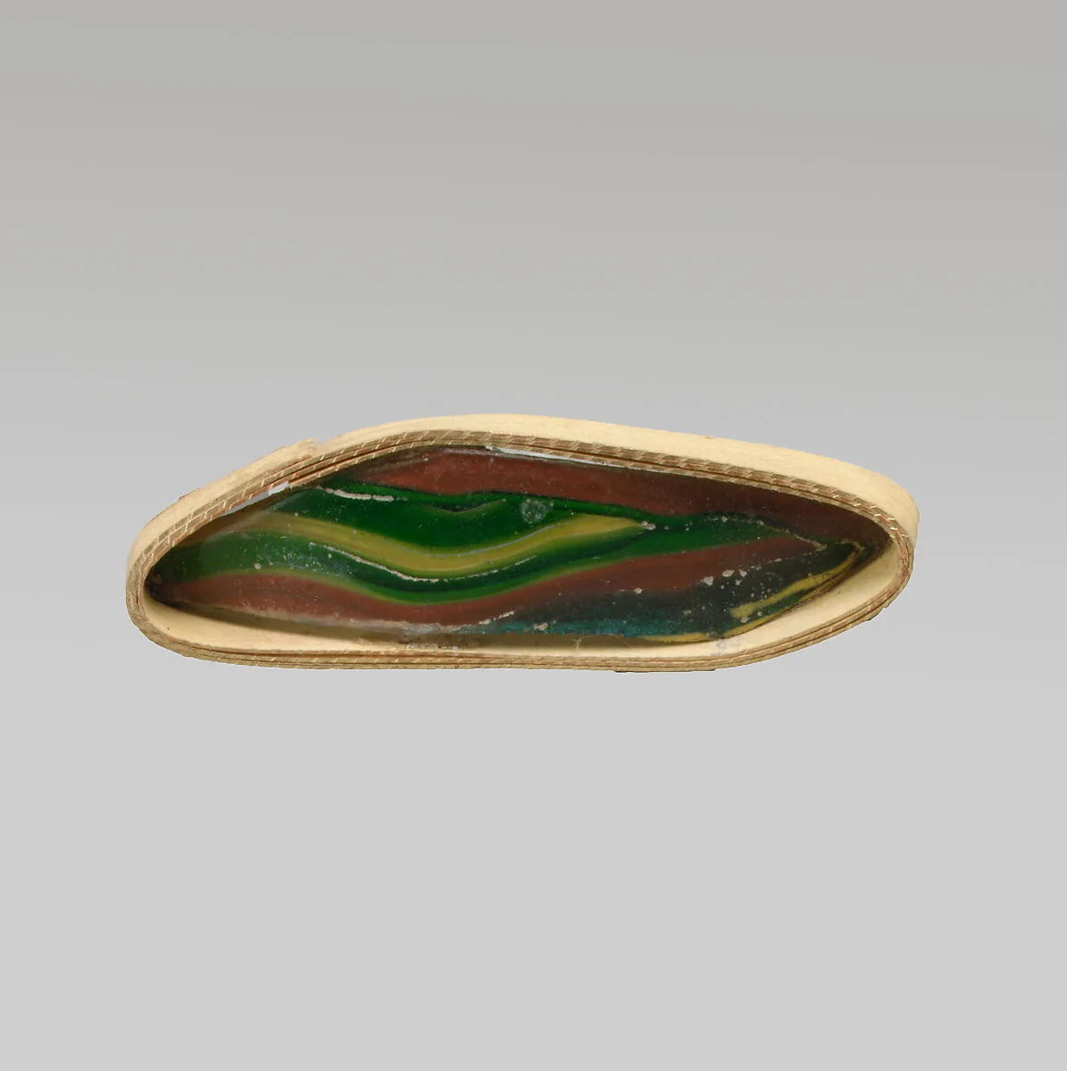 Glass striped mosaic fragment — Unknown
