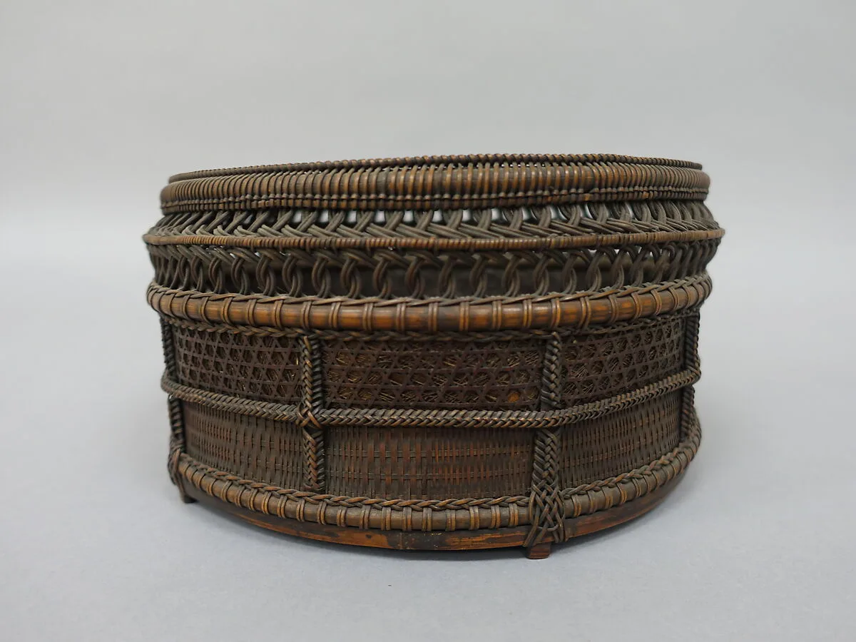 菜篭炭取|Chinese-Style Charcoal Basket (Sairō-sumitori) for Sencha Tea Ceremony — Unknown