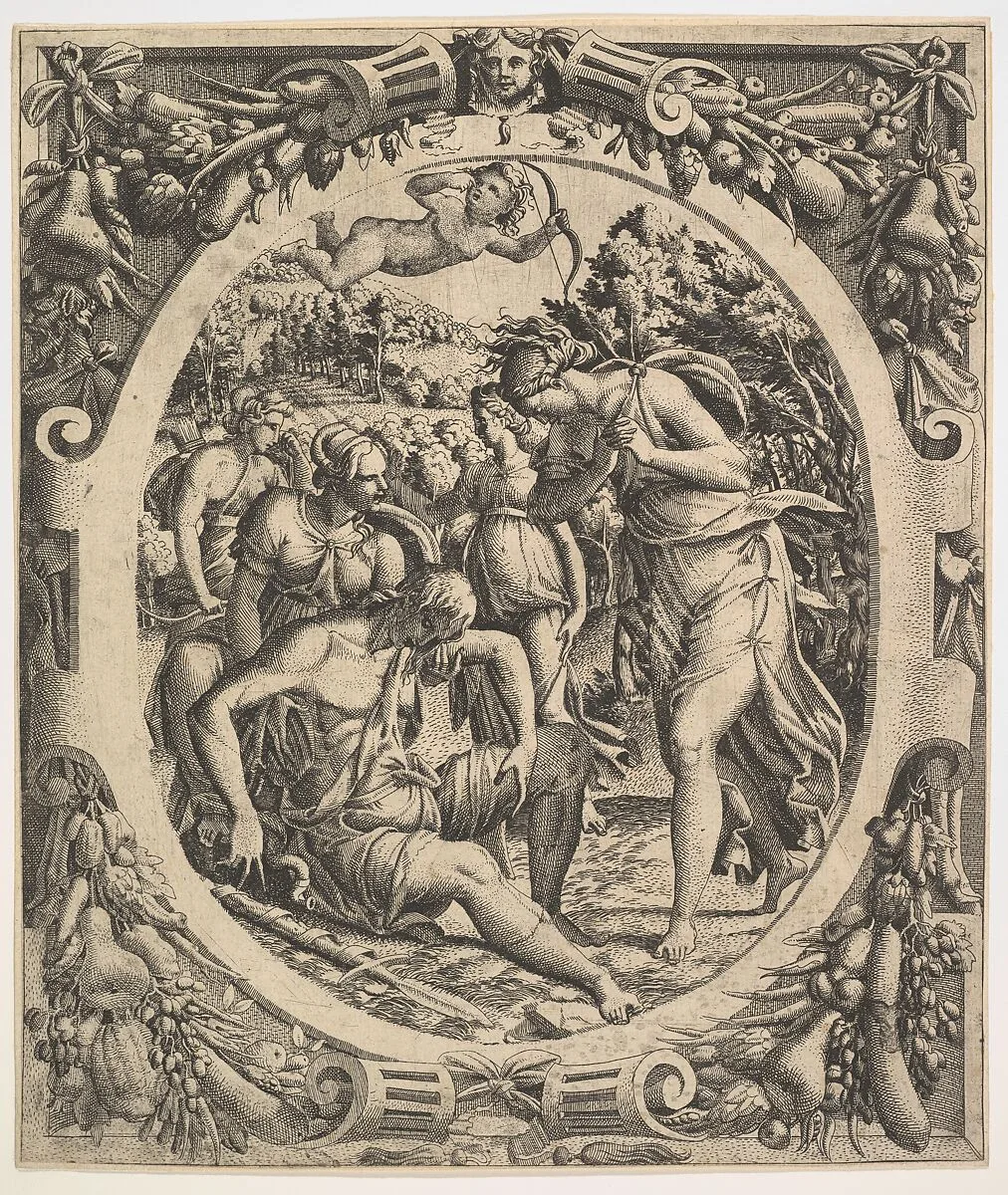 The Death of Adonis — Jean Mignon|Luca Penni