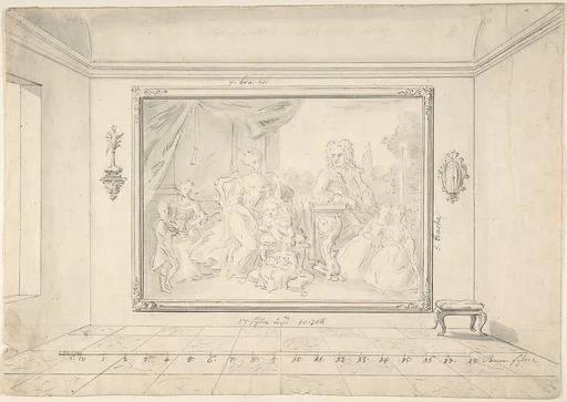 Sketch of a Painted Family Portrait "in situ"
