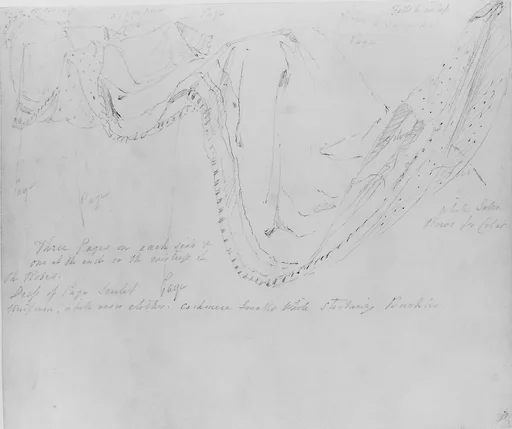 Study of Queen Victoria's Train (Study for Portrait of Queen Victoria)