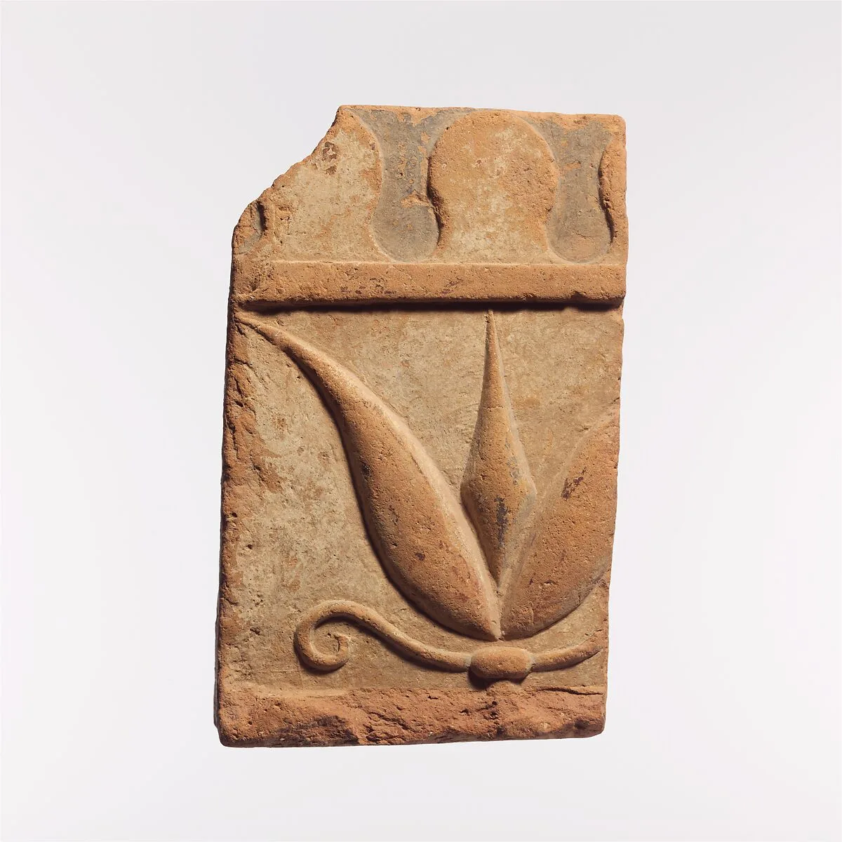 Fragment of a terracotta architectural tile — Unknown