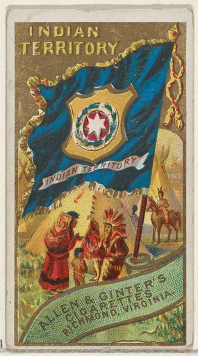 Indian Territory, from Flags of the States and Territories (N11) for Allen & Ginter Cigarettes Brands