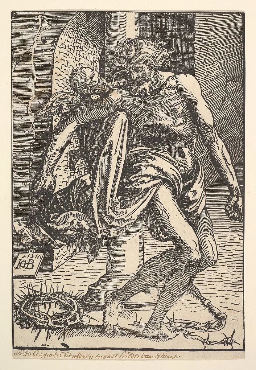 Christ with the Instruments of Torture Supported by a Little Angel — Hans Baldung (called Hans Baldung Grien)
