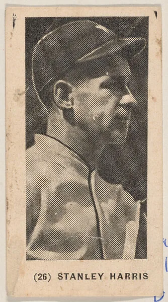Stanley Harris from the Baseball Players photo series (W502) — Unknown