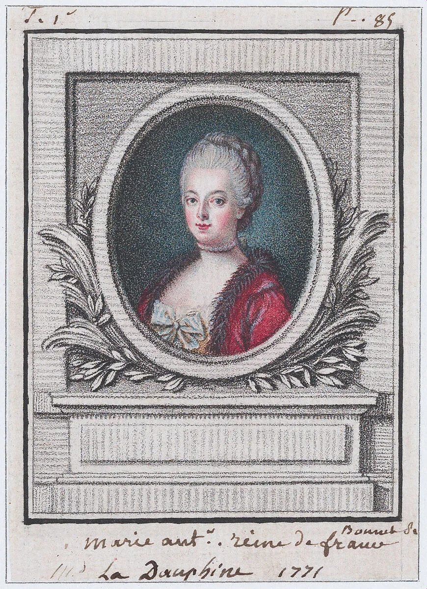Marie Antoinette, Dauphine — Louis Marin Bonnet