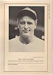 Henry Louis "Lou" Gehrig from Sports Exchange All-Stars trade cards (W603) — Unknown