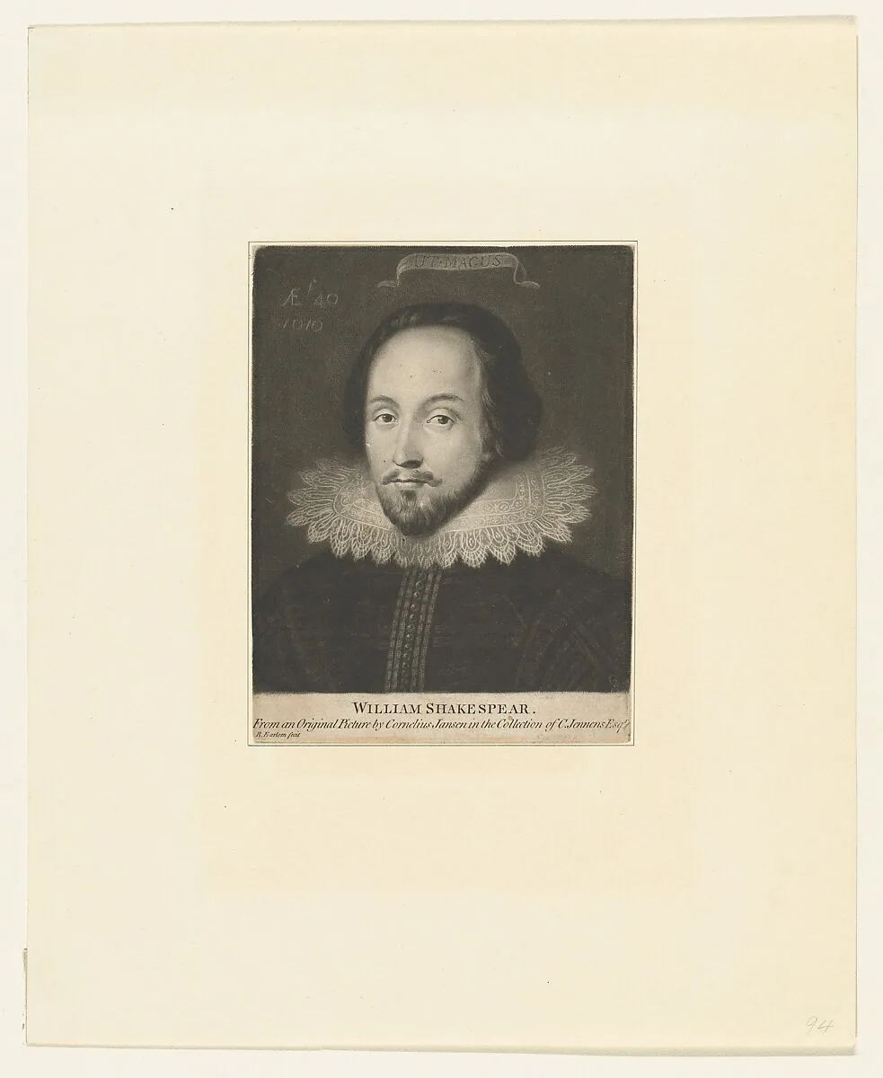 William Shakespeare (formerly known as) — Anonymous, Anglo-Netherlandish, 17th century|Richard Earlom|William Shakespeare|Cornelius Janssen