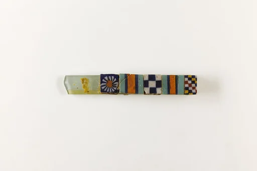 Mosaic glass strip inlay