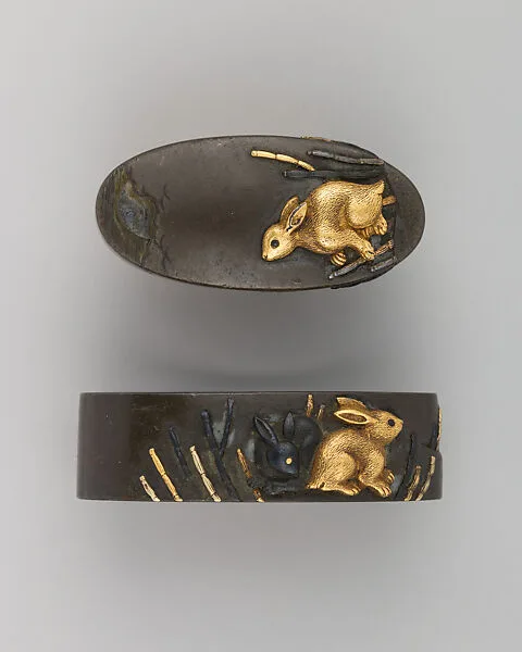 Sword-Hilt Collar and Pommel (Fuchigashira) — Unknown