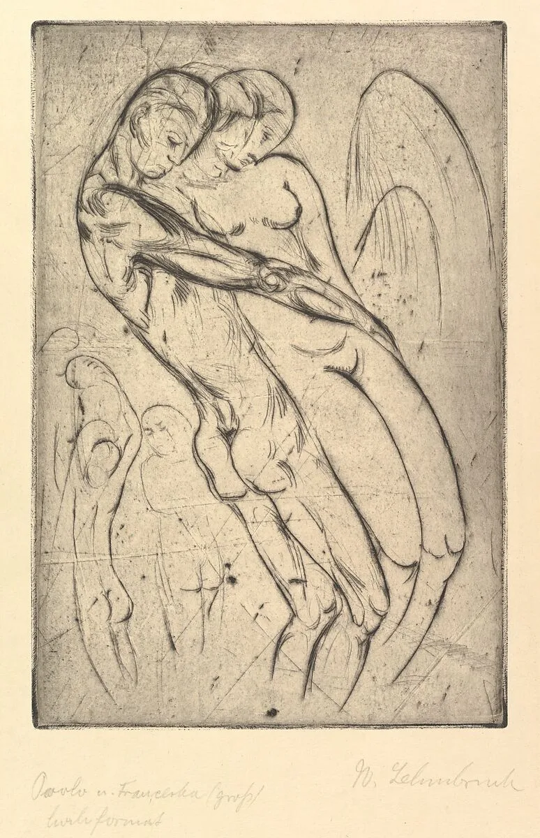 Paolo and Francesca (Paolo und Francesca groß, Hochformat) — Wilhelm Lehmbruck