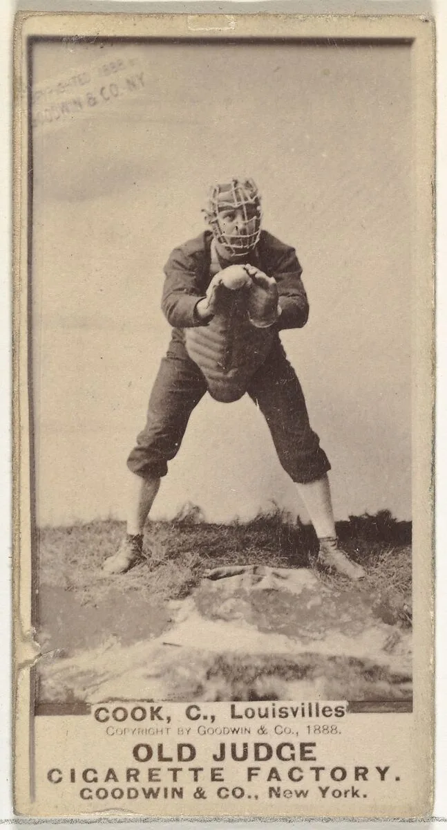 Paul Cook, Catcher, Louisville Colonels, from the Old Judge series (N172) for Old Judge Cigarettes — Goodwin & Company
