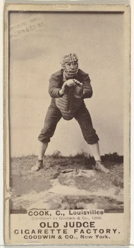 Paul Cook, Catcher, Louisville Colonels, from the Old Judge series (N172) for Old Judge Cigarettes