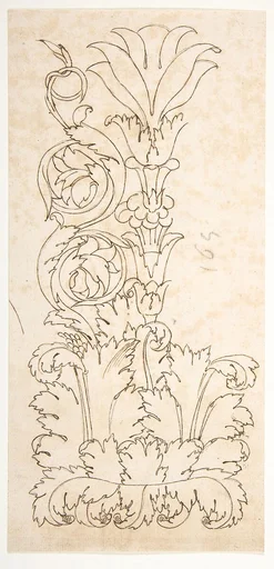 Ornamental drawings (recto) blank (verso)