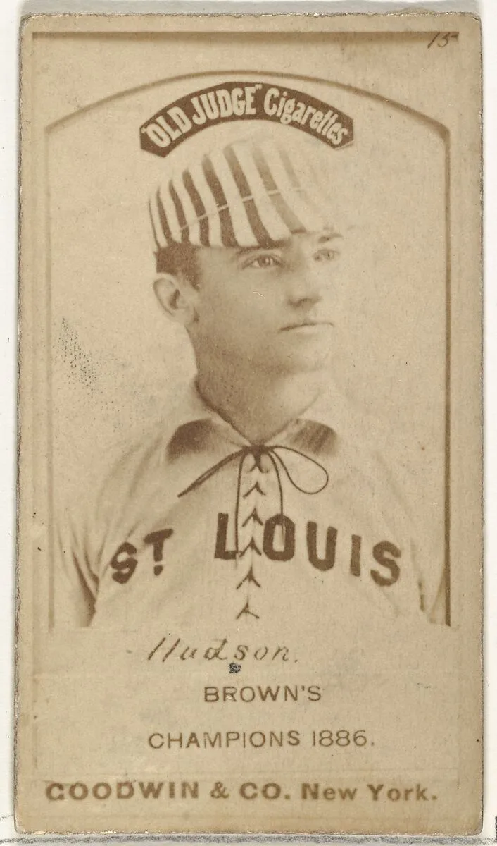 Nathaniel P. "Nat" Hudson, Pitcher, St. Louis Browns, from the Old Judge series (N172) for Old Judge Cigarettes — Goodwin & Company