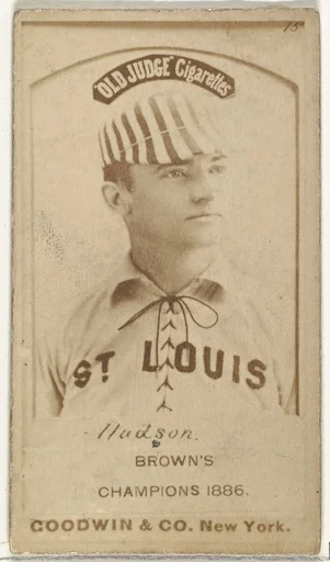 Nathaniel P. "Nat" Hudson, Pitcher, St. Louis Browns, from the Old Judge series (N172) for Old Judge Cigarettes
