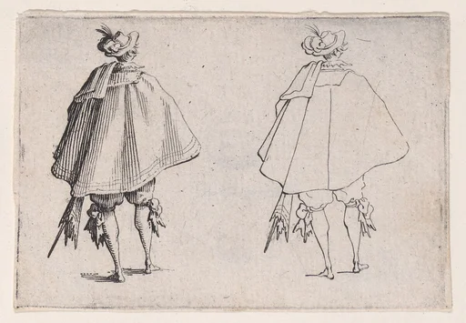 Le Gentilhomme au Grand Manteau, Vu de Dos (The Gentleman with the Large Mantle, Seen from Behind), from Les Caprices Series A, The Florence Set