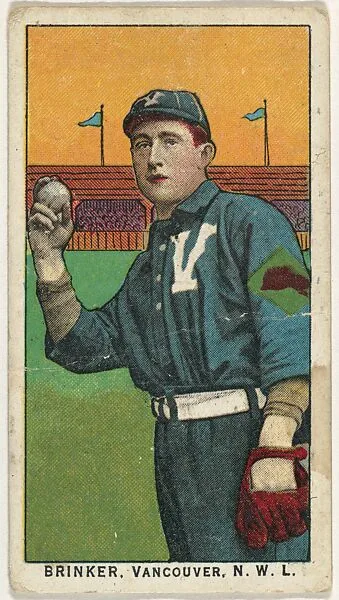 Brinker, Vancouver, Northwestern League, from the "Obak Baseball Players" set (T212), issued by the American Tobacco Company to promote Obak Mouthpiece Cigarettes — American Tobacco Company