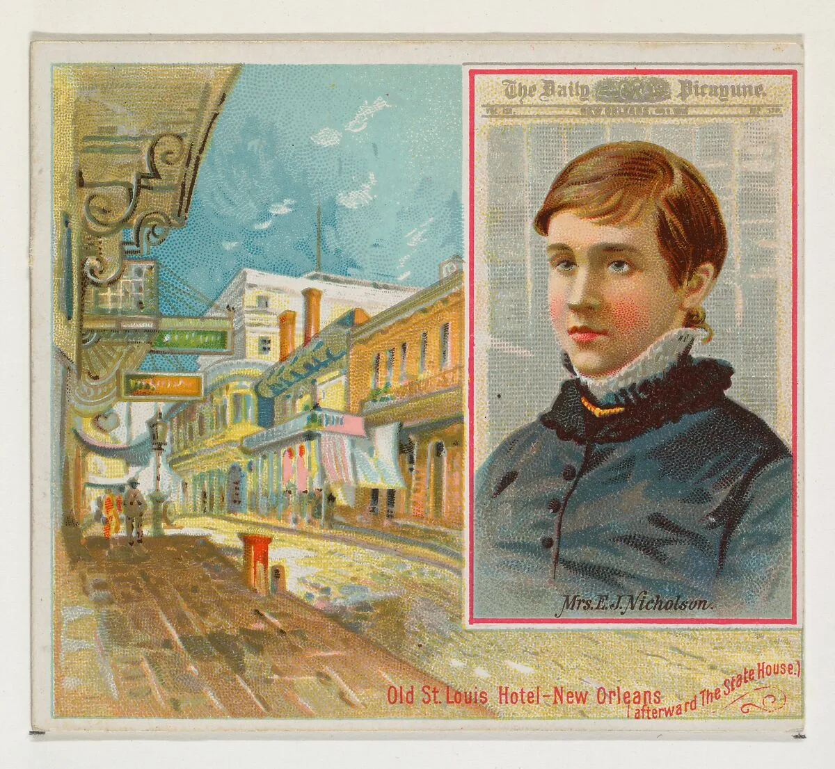 Mrs. E. J. Nicholson, The New Orleans Daily Picayune, from the American Editors series (N35) for Allen & Ginter Cigarettes — Allen & Ginter