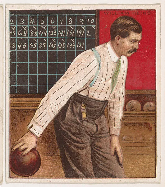 William Heins, Bowling, from Mecca & Hassan Champion Athlete and Prize Fighter collection, 1910 — Mecca Cigarettes