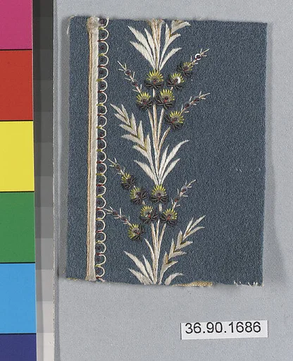 Embroidery sample for a man’s suit