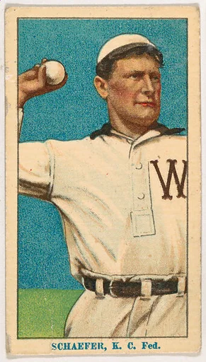 Herman "Germany" Schaefer, Washington, from Coupon Cigarettes Baseball Issue, 1914-1916