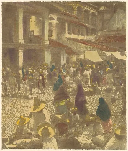 The Plaza, Market Day, Taxco, Mexico