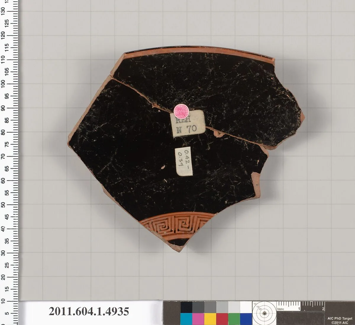 Terracotta rim fragment of a kylix (drinking cup) — Unknown